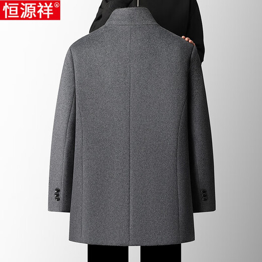 Hengyuanxiang verdickter Wollmantel für die abnehmbare Inneninterie von Männern mit mittlerer Länge von Windbrechern Winter Wollmantel für Männer schwarz l 175
