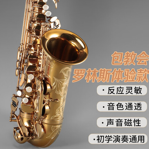 卡洛兰（karlorly）大品牌萨克斯A1降e调中音萨克斯管乐器罗林斯零基础初学入门演奏 A1中音-金色款