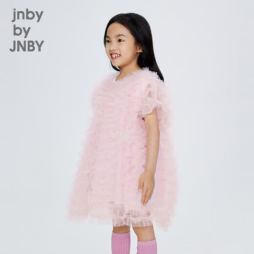 jnby by JNBY江南布衣童装木耳边网纱连衣裙公主裙蓬蓬裙演出服女童1O8G11380 687/淡粉 120cm