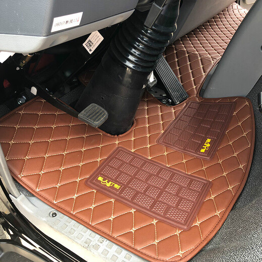 适用于福田时代瑞琪赛奥829金刚818 738 598 629 568 自卸货农用车脚垫货车脚垫地垫 黑灰丝圈-平铺款【留言具体车型】