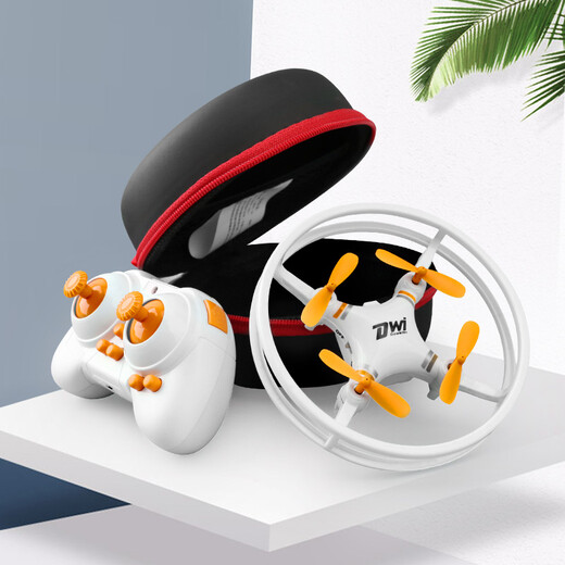 Dwi mini drone children's remote control aircraft micro aerial photography small quadcopter boy toy primary school student mi 16 minutes battery life fixed height + orange bag 2 batteries