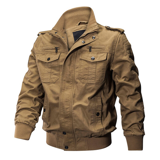 
Military fan supplies outdoor jacket men's autumn and winter pure cotton washing stand collar pilot cotton coat jacket large size plus velvet thickened middle-aged and young special forces tactical clothing 9903 camouflage color (thin style) 150-165Jin [Jin equals 0.5 kg] Suggestion 2XL