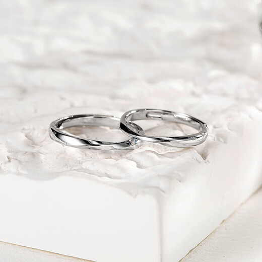 Fanci Couple Rings Silver Open Ring Single Ring Female Silver Birthday Confession Surprise Gift for Girlfriend Simple Love Ring Single Ring