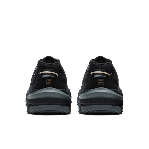 FILA official dad shoes for men and women, shock-absorbing running shoes, sports shoes, Predator 2 men's shoes, black/medium gray-BM 42