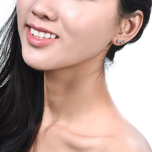 Pt.Charm platinum earrings for women, pt950 platinum earrings, simple and versatile, four-leaf clover, daisy, gift for God, in stock, national inspection certificate, 1.8-1.9g pair