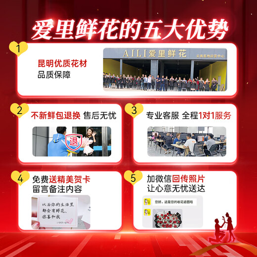 Airi New Year Flowers and Fruit Gift Boxes and Fruit Baskets Send Flowers to Elders, Wife, and Girlfriends Birthday Gifts in the City Flower Shop Flower and Fruit Mantang Cherry Blueberry Apple Avocado Fruit Flower Gift Box