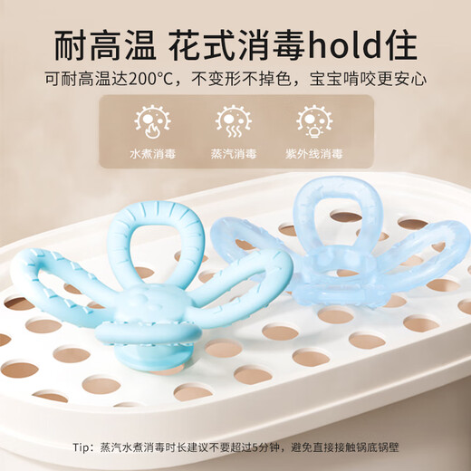 YEEHOO Manhattan hand ball baby teether baby chew toy anti-eating hand bite artifact newly upgraded gas phase glue soft and odorless pink