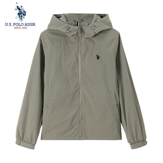 U.S. POLO ASSN. Jacket men's spring and autumn hooded casual jacket men's high-end outdoor windproof and waterproof sports top