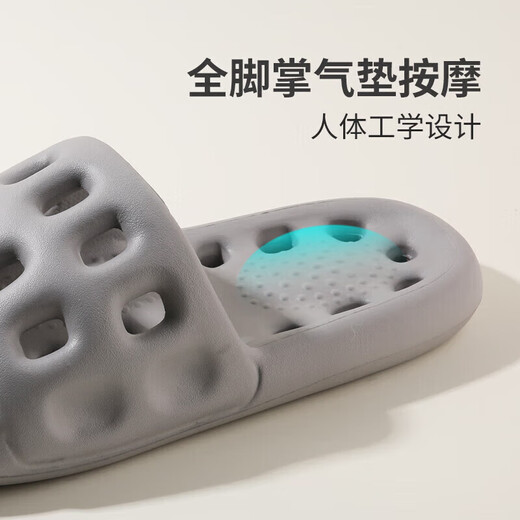 Sandales à séchage rapide de la salle de bain Le Tuo pour les femmes en été creux Massage qui fuyait les pantoufles de baignade à semelle épaisse Green 38-39