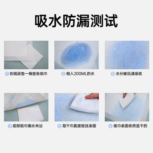 Fulcotton婴儿一次性隔尿垫柔软透气不闷汗不反渗尿垫不分层隔尿垫 【中号护理垫】42片/提  45*33cm 【30倍吸水速率】