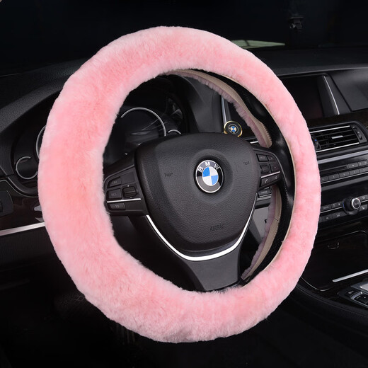 Digalen wool steering wheel cover, fur integrated winter car interior supplies handle cover for BMW, Audi, Mercedes-Benz, Porsche Land Rover, Volkswagen, Toyota, Honda, Ford, Peugeot, charcoal gray