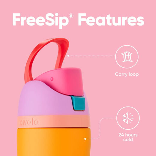 Owala FreeSip 运动水杯 不锈钢保温吸管杯 约680g大容量 便携旅行水壶