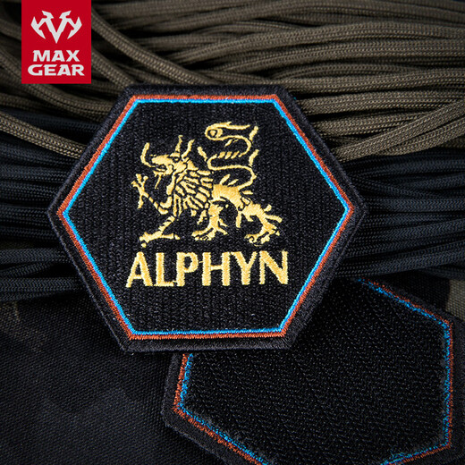 MAXGEAR ALPHYN patch, outdoor military fan personality identification armband, epaulette, jewelry, backpack Velcro patch, ALPHYN patch