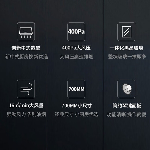 樱花(SAKURA)抽油烟机小户型家用经典老式吸油烟机大吸力中式低吸拢烟小尺寸顶吸式国家补贴20% 单烟机TZA01【16立方700mm小尺寸】