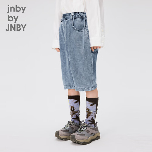 jnby by JNBY江南布衣童装环保落裆牛仔中裤休闲舒适夏男女童儿童1O6E1396H 995/牛仔洗兰 140 cm
