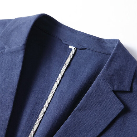 Walker Shop casual suit men's spring and summer thin micro-elastic luxury business suit middle-aged and young people's anti-wrinkle-free stool jacket Blue XL (180) Recommended 145-160Jin [Jin equals 0.5 kg]