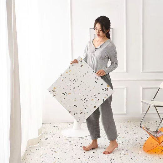 Thickened self-adhesive flooring cement floor leather direct flooring waterproof floor tiles sticker household wear-resistant floor mat 6627 stone pattern wear-resistant 60*60/piece