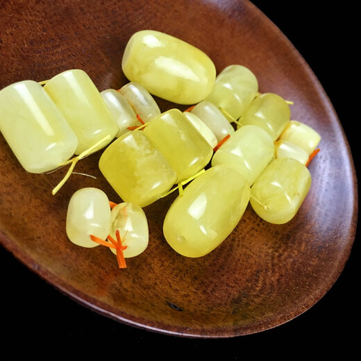 Caihe raw mineral black material beeswax full honey barrel beads top beads waist beads diamond star and moon beads accessories 8mm diameter pair