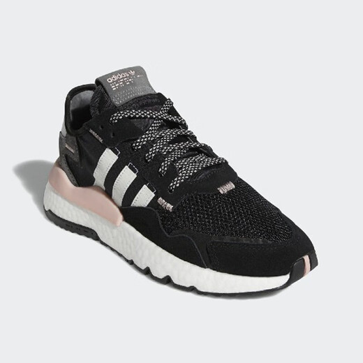 阿迪达斯 （adidas）新款三叶草跑步鞋女鞋夏季减震网面透气轻便运动休闲鞋H01737 FV3880黑色蛇纹 36.5