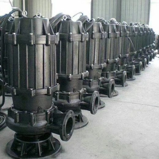 定制水泵排污泵无堵塞大流量潜水渣浆泵污水提升泵切割潜水抽沙泵 50WQ15253KW