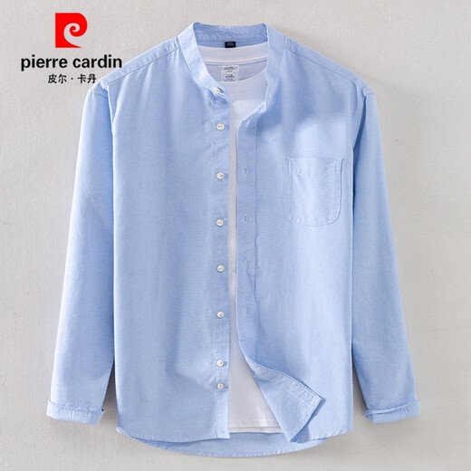 Pier Cardin [Luz de alta gama Luxury] Camisa de cuello de algodón de algodón de otoño Autumn