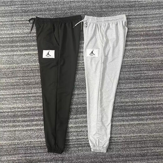 腾讯体育（Tencent Sports）新款aj飞人长裤秋冬春夏季情侣潮牌宽松运动休闲舒适束脚卫裤 6223灰色 3XL (175-180cm)