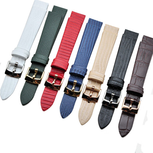 
GISIRTON adapted to Armani watch strap cowhide ladies 14mm substitute AR1876/1726/1911/1681/1926 chain AR11150 (green rose gold buckle) 14mm