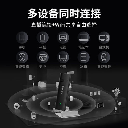 Lenovo portable wifi Xiaoxin mobile wireless router outdoor dormitory rental home Internet car portable distribution power warehouse outdoor use black newly upgraded WiFi6