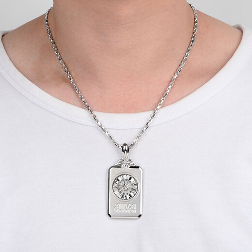 Jin Yixin platinum men's necklace platinum men's and women's PT950 platinum necklace simple platinum chain men's platinum rope chain necklace about 22.46 grams length about 52cm thick 2.1mm