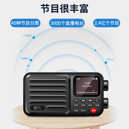 Chaoyuan A8W2 generation radio full-band high-end sound quality Internet radio Himalayan book player novel walkman special plug-in card audio for the elderly professional small semiconductor 4G smart voice WiFi version + NetEase Cloud + National Radio + Titanium Gray