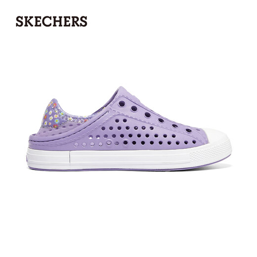 Skechers children's shoes, Crocs, girls' cute breathable sandals, versatile children's slippers for medium and large children 308006L Lavender/LAV 27.5 size