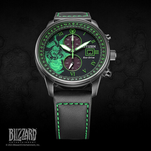 CITIZEN watch men's Japanese and Korean watch World of Warcraft Illidan light kinetic energy belt as a New Year gift CA7075-05E