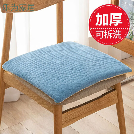 Qiaorui thickened cushion soft butt cushion office student classroom dormitory stool butt chair cushion car seat cushion corduroy gray non-slip bottom + strap 45*45cm*thick about 4cm suitable for office chairs