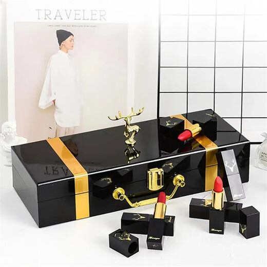 QZYL Valentine's Day birthday gift for girlfriend and wife Yi Lu You You Lipstick Gift Box Makeup Set Cosmetics Practical Light Luxury Gift Box 35g Elk 10 Lipstick Set