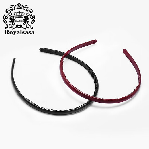 Royal sasa royal sasa ultra-fine solid color hairband with toothed hair accessories Korean headband face wash broken hair clip simple versatile headwear black BL