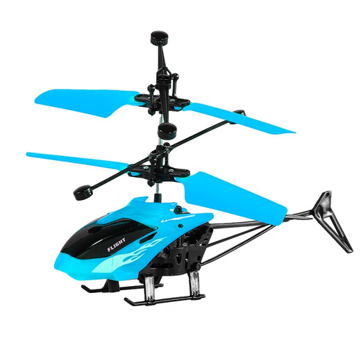 Fernbedienungsflugzeug Kinderspielzeug erfassen Flugzeug Erwachsene Geste aufgehängtes Hubschrauber Junge und Mädchen Geburtstag Geschenk 7 Minuten lang Hubschrauber Blau [Induktion]