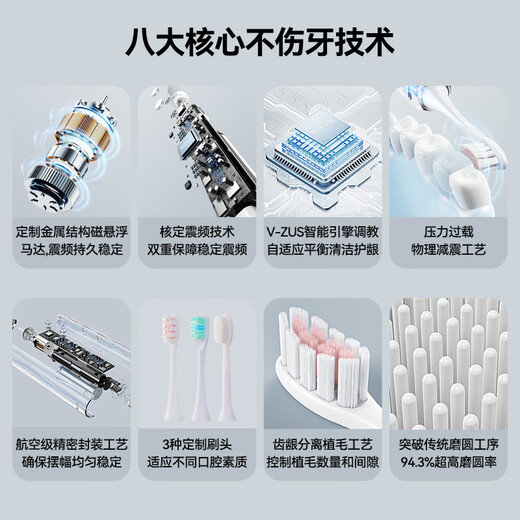 扉乐【新品升级】电动牙刷(FiliX) Major 伤牙率更低 小魔刷  声波震动 PRO旗舰粉色15档(呵护*4)