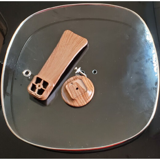 苏泊尔（SUPOR）鸳鸯电火锅盖配件H3232FK609Y玻璃盖808可立861通用608 688 【配件】盖子一套带木纹色手柄