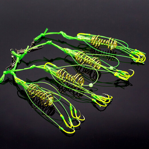 Yinglong Explosive Hook Anti-hanging Bottom Fluorescent Fish Hook Iseni Spring Fishing Hook Barbed Set Sea Rod Throwing Rod Explosive Bait Fishing Gear Accessories Fishing Supplies Fluorescent Color Fluorescent Hook No. 7 (4 pieces in a box)