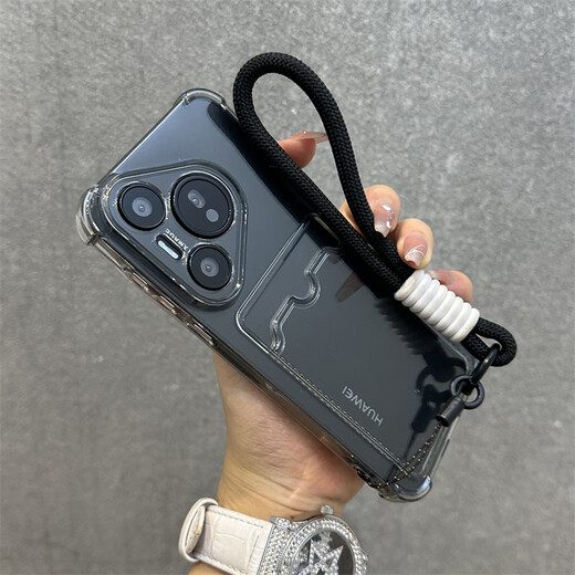 米弗希 适用华为Pura70pro+手机壳透明卡包Pura70Ultra软壳四角防摔新款p60/50小众网红时尚简约保护套 【透灰】 华为Pura 70