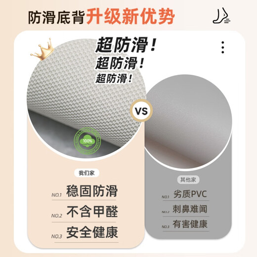 厨房地垫防滑防油可擦免洗专用地毯家用地面防水耐脏整 15917-千城暮雪 120x160cm[一擦即净防水防油]