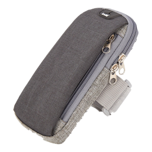 Mingjuxian Apple 16pro max mobile phone case Huawei mate70pro sports arm bag Xiaomi Redmi running OPPO Honor VIVO wrist mobile phone bag black and gray combination - suitable for mobile phones below 7.2 inches