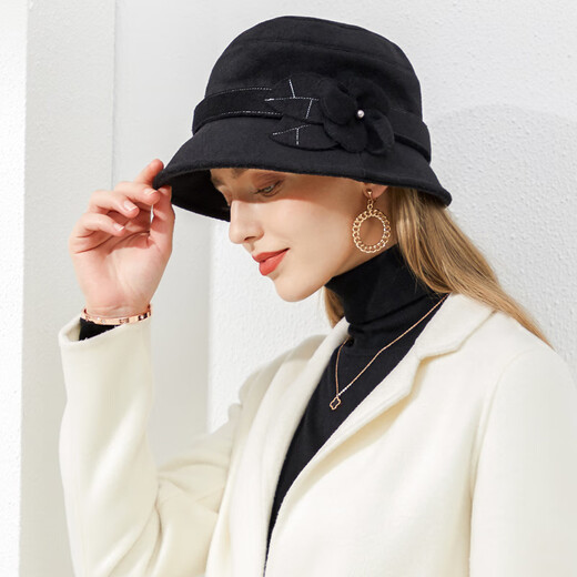 677888 Hat Women's Spring Basin Hat Woolen Fashion Hat Fashion Japanese Spring Hat British Celebrity