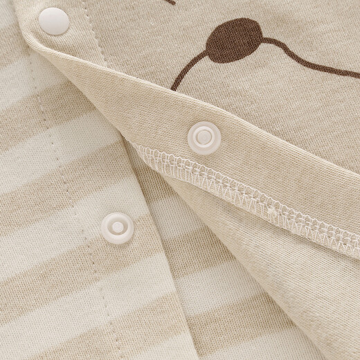 Qiaobei Bear Baby Carrier Set Autumn and Winter Pure Cotton Baby Underwear Newborn Men and Women Autumn Clothes and Autumn Pants Split Two-piece Set Camel Open Buckle Carrier Cover 100cm