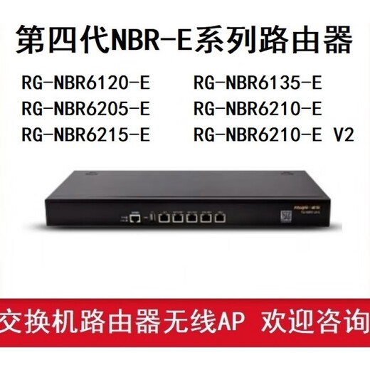 锐捷睿易RG-NBR6120-E 6135 6125 6205 6215 6210-E V2网关路由器 RG-NBR6215-E(带机1500)