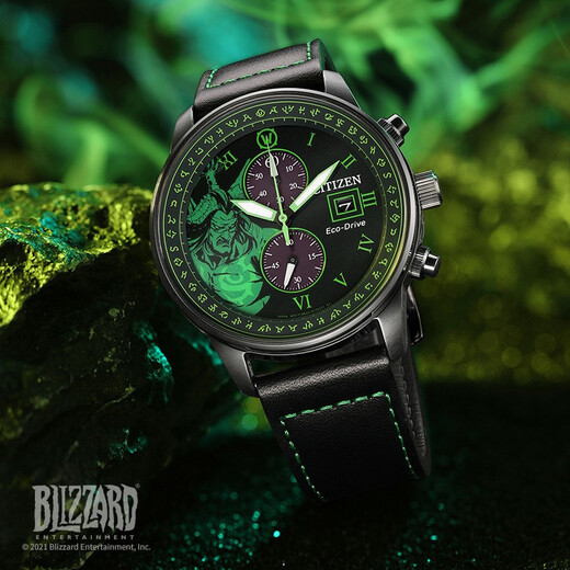 CITIZEN watch men's Japanese and Korean watch World of Warcraft Illidan light kinetic energy belt as a New Year gift CA7075-05E