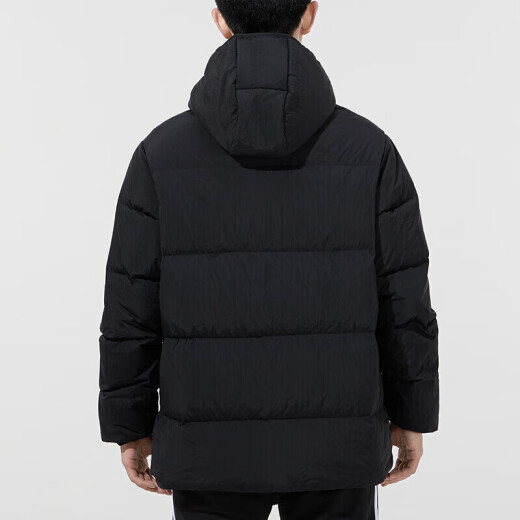 阿迪达斯 （adidas）三叶草羽绒服男装 秋新款户外健身运动服防风保暖连帽休闲外套 H13564 M