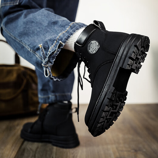 Luxus-High-End-Martin-Stiefel für Männer im Herbst- und Winter mittel- und hoch gelben Stiefeln sowie Samtwärme und hochhöhenverstärkende Sportarten und lässige Retro-Männerstiefel Gelb [Marke Martin Boots] 39