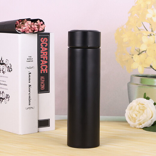 红铁普304不锈钢直身保温杯便携车载办公节日礼品水杯子可定制定做 银色-可刻字 500ml 500ml