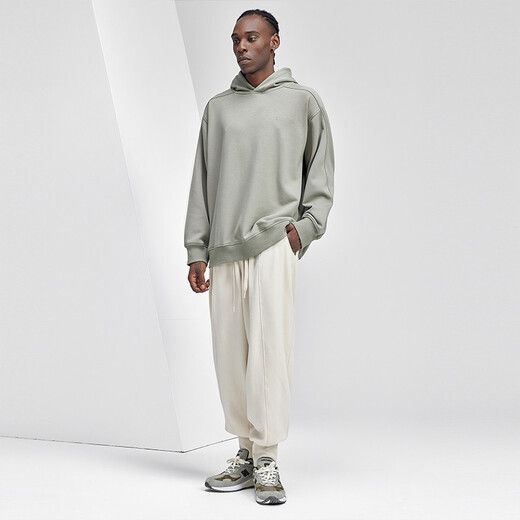 BODYDREAM sweatpants men's autumn and winter loose and versatile casual trousers American trendy knitted leggings sweatpants black L